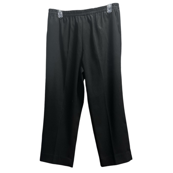 Plus Size Black Trouser Pants Gartered Waist Wide Leg Formal Suit Pants 40x33 - Picture 1 of 5
